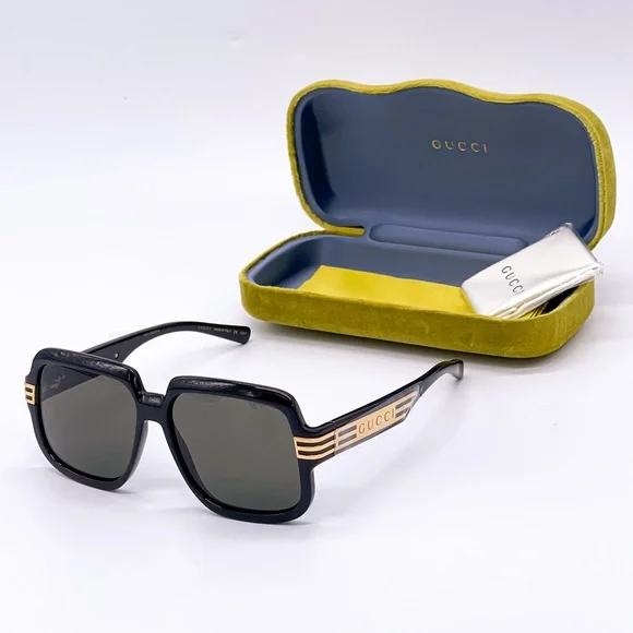 NEW GUCCI GG0979S 001 NEW COLLECTION UNISEX OVERSIZED SUNGLASSES GUCCI - Picture 2 of 14